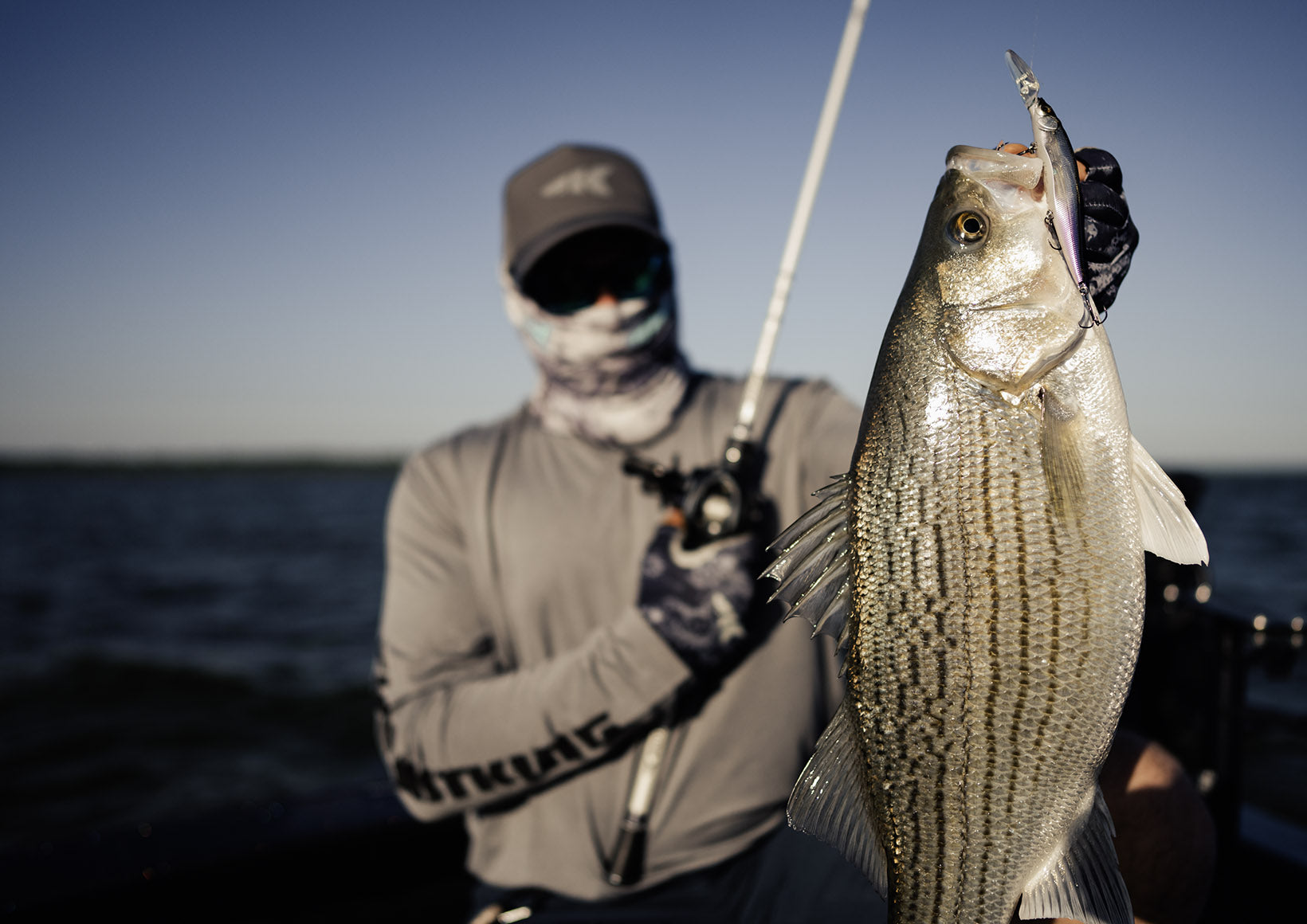 best baitcasting reel for stripers Lew's Custom Pro Baitcast - Left helping anglers manage hard runs Summer Stripers in Shallow Water