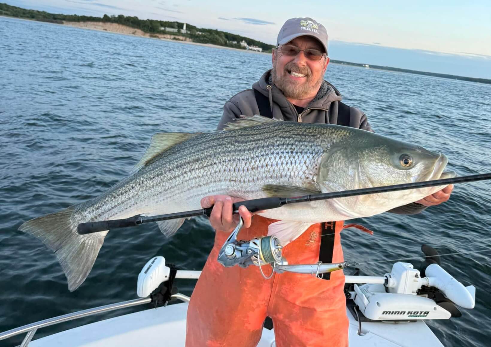 best striped bass fishing rod and reel Topwater & Jigging Combo Everyday 7' Spinning Bass Fishing Best Fluke Fishing