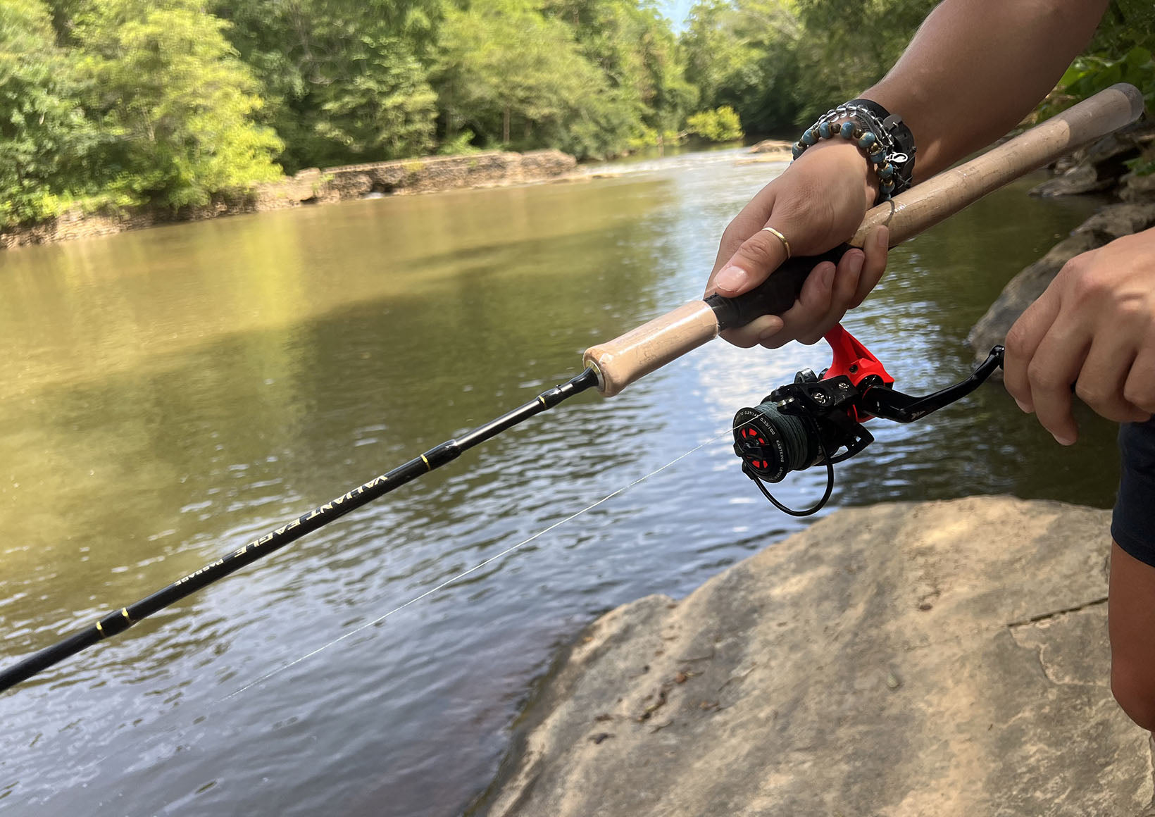 Creek Fishing with the New KastKing Valiant Eagle Spinning Reel 