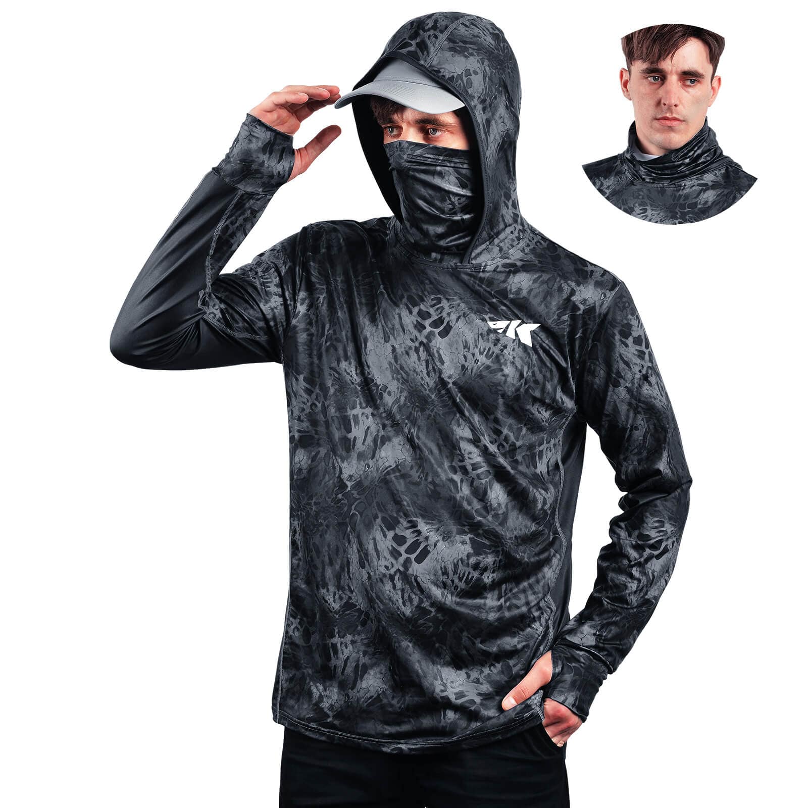 HUK Fishing Wear Men T Shirt Hat Long Sleeve Jersey Hooded Sun Protection  Upf 50 Breathable Angling Clothing Performance Shirts