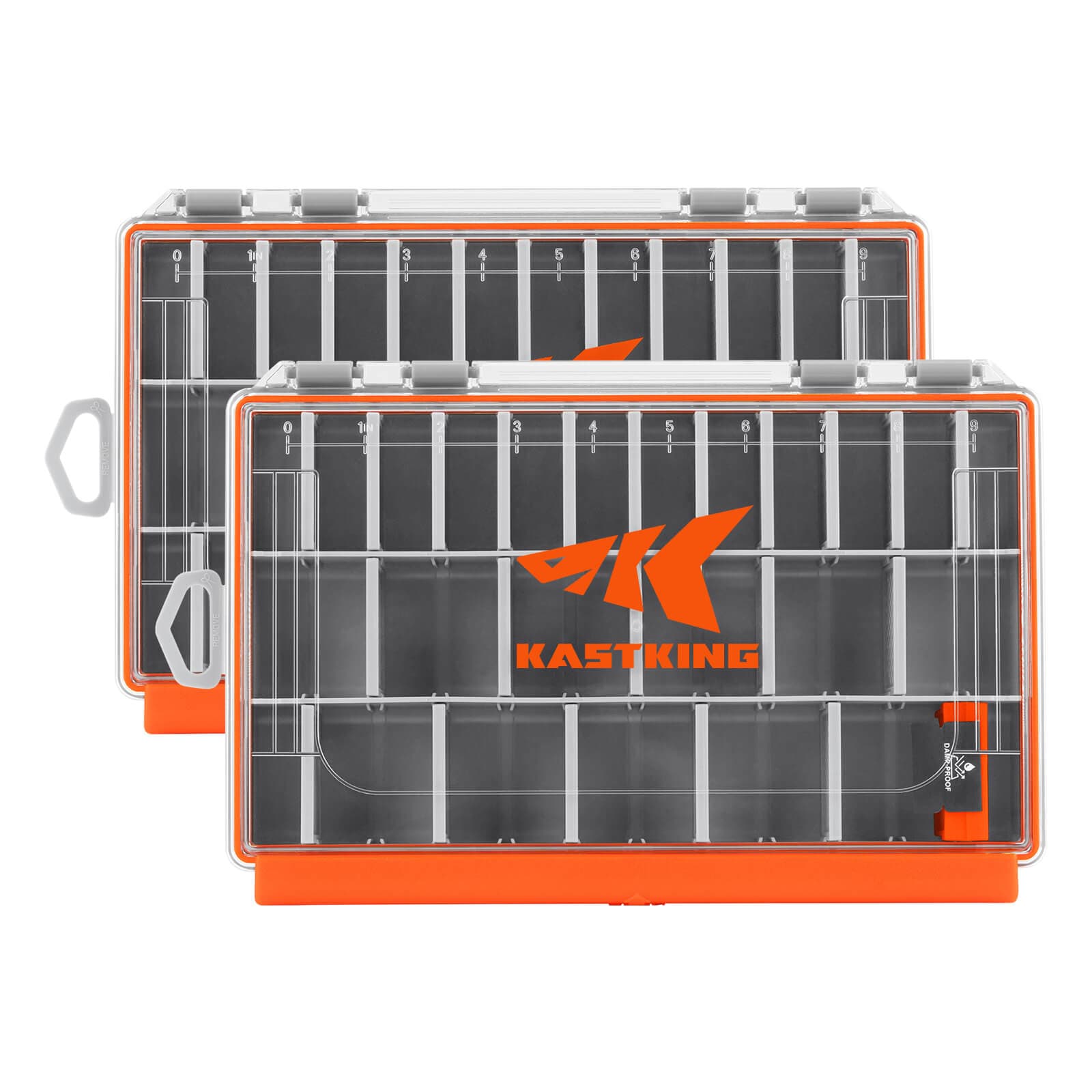 KastKing HyperSeal Waterproof Fishing Tackle Box 3600 and 3700 Tackle Trays  Organizer with Removable Dividers Lure Box