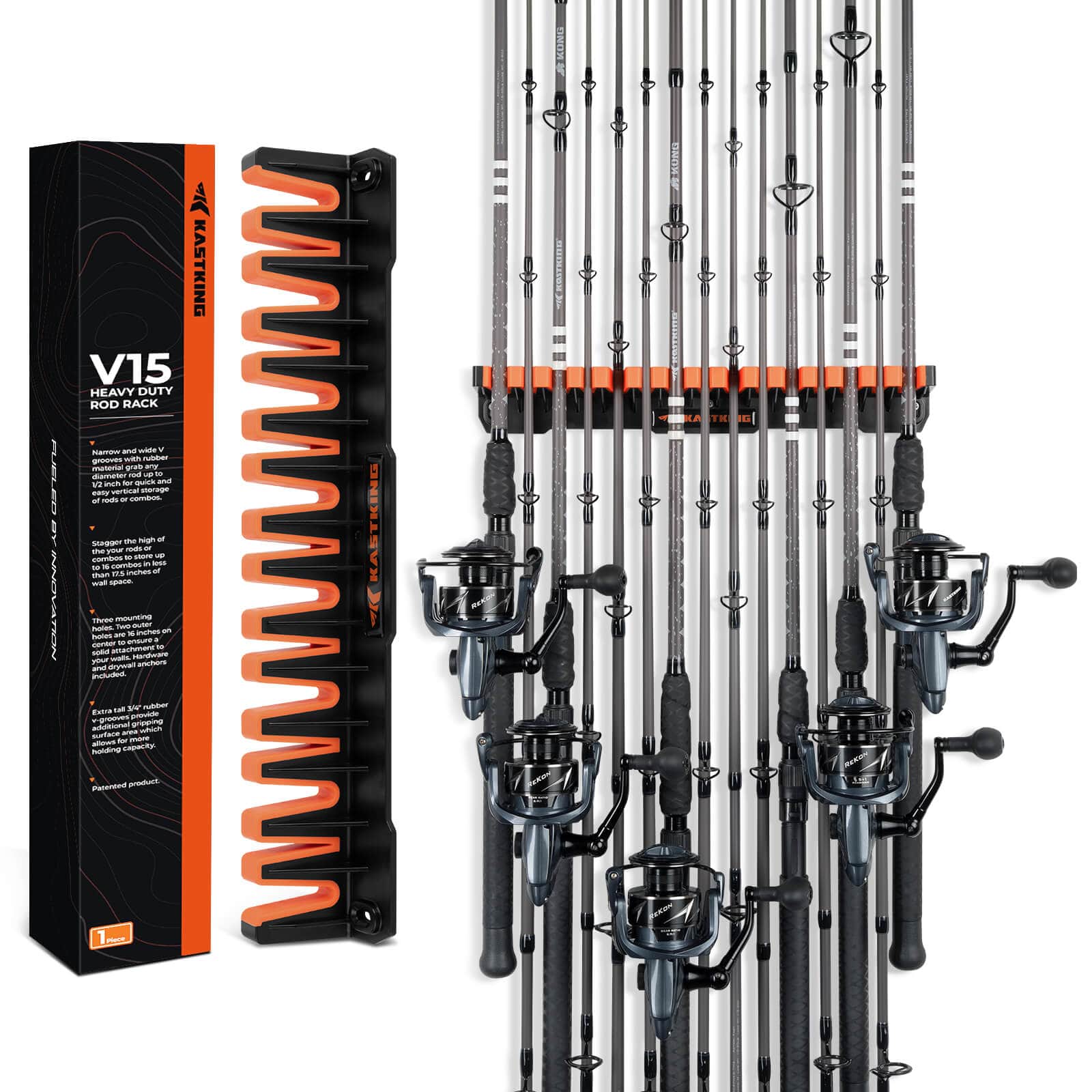 KastKing Patented V15 Vertical Fishing Rod Holder KastKing Patented V15 Vertical Fishing Rod Holder