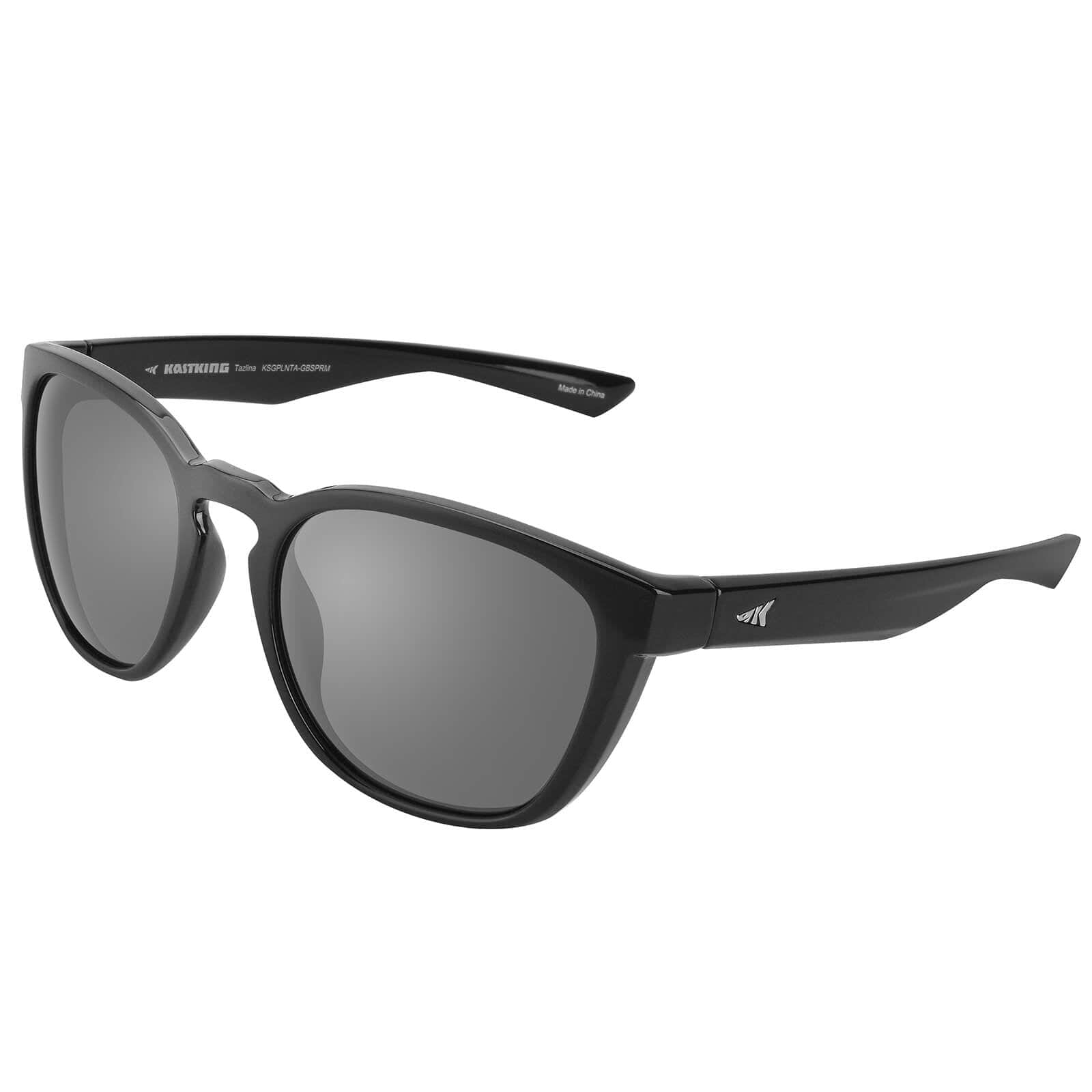 KastKing Tazlina Polarized Sport Sunglasses - Gloss Black-Smoke