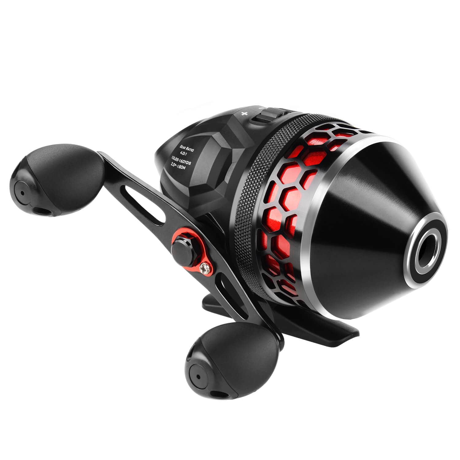 Kast King Orcas 4000 Spinning Cast Reel Metallic Red and Silver