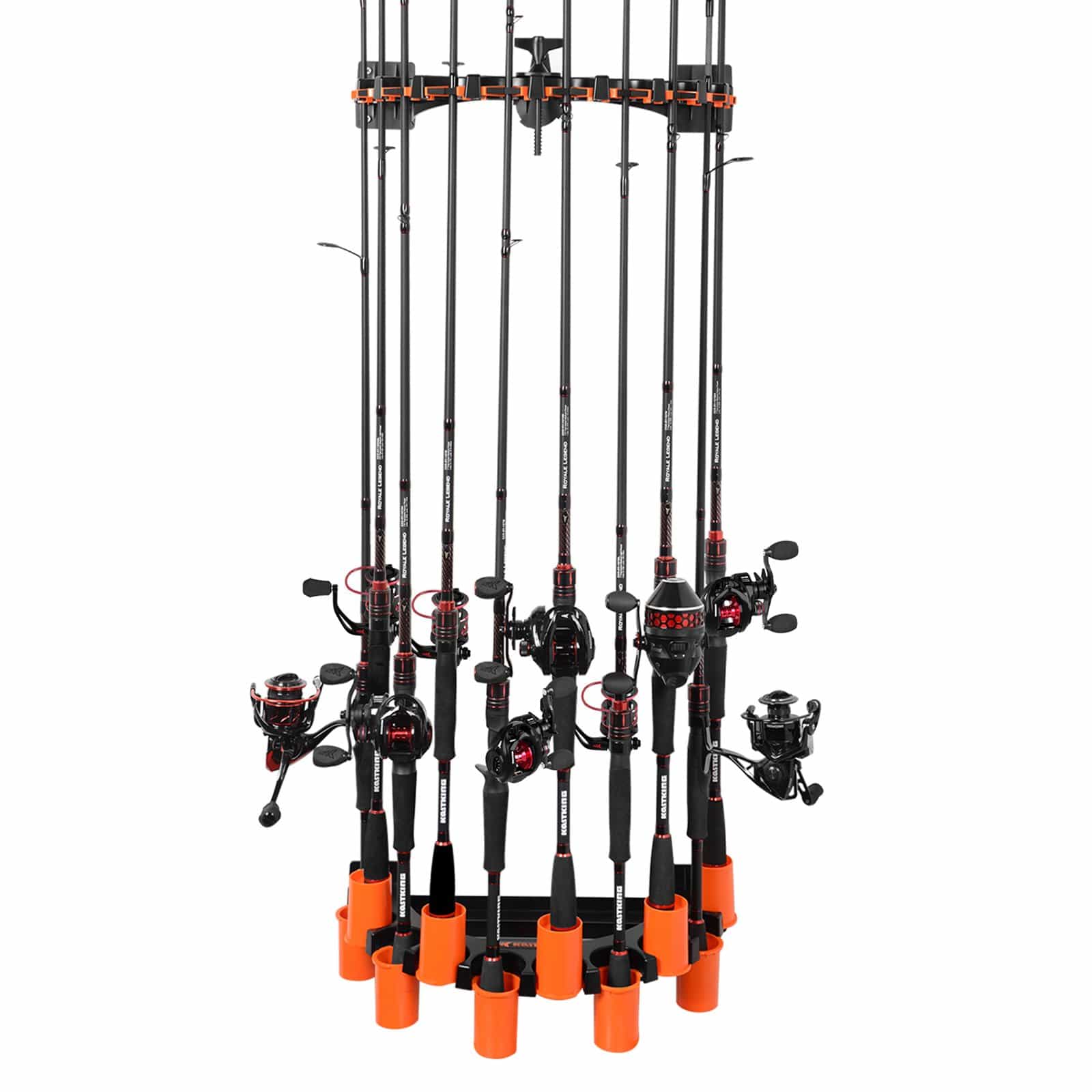 10 Holders Vertical Fishing Rod Holder wall mounted Rod Racks