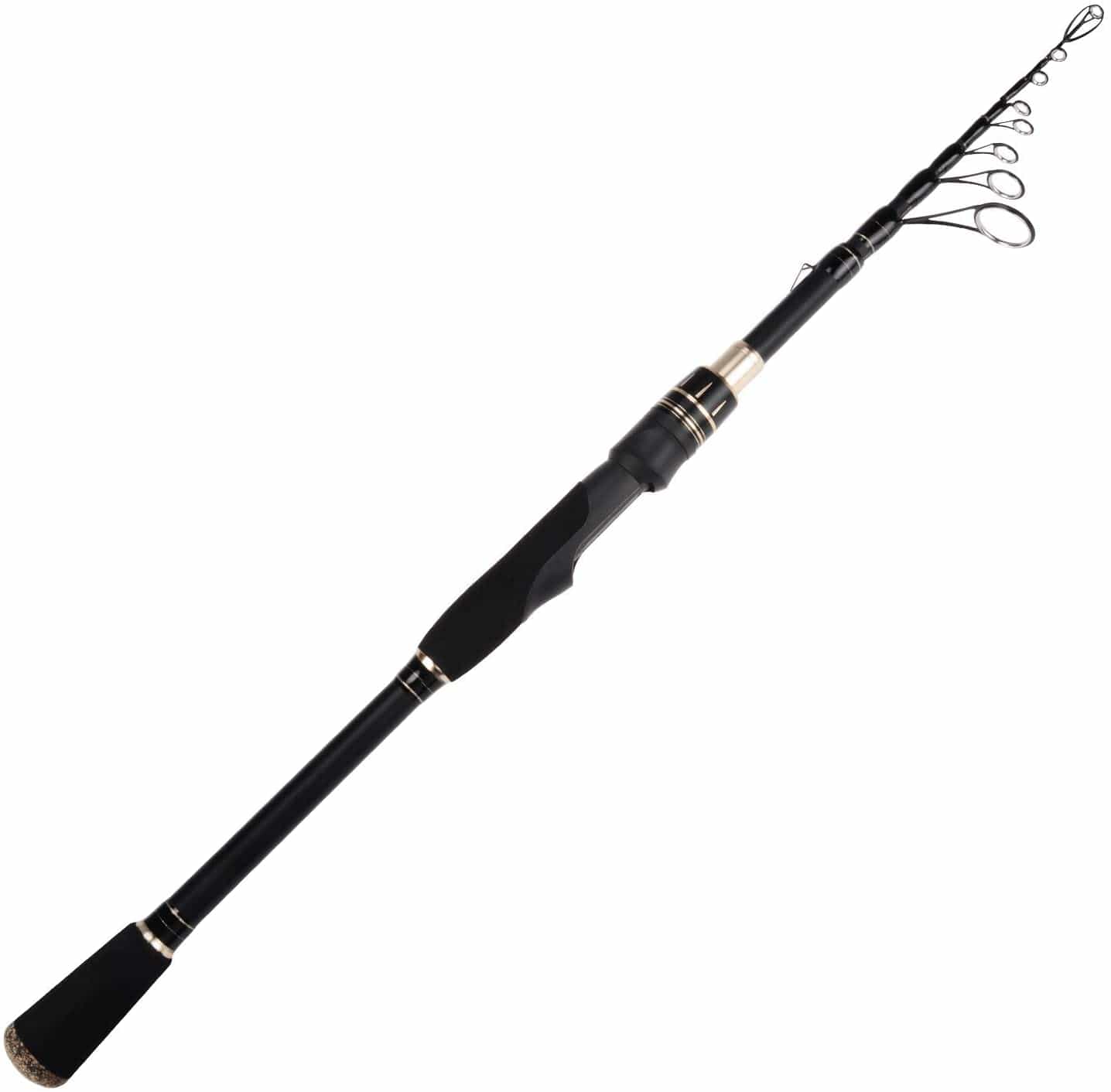 1m Sea Fishing Rod Mini Telescopic Fishing Rod Pole Fishing Tackle Tools  (Black)