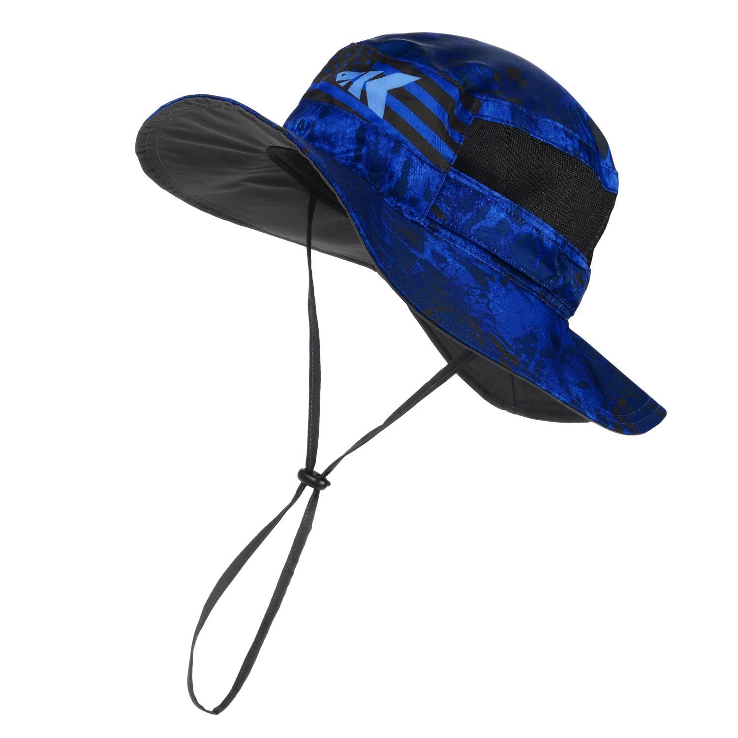 KastKing Sol Armis UPF 50 Boonie Hat - Prym1 Blue Flag / Light Blue
