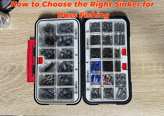 Bass fishing sinker guide showing different fishing weights for Texas rigs, Carolina rigs, drop shot rigs, and soft plastic bass fishing techniques