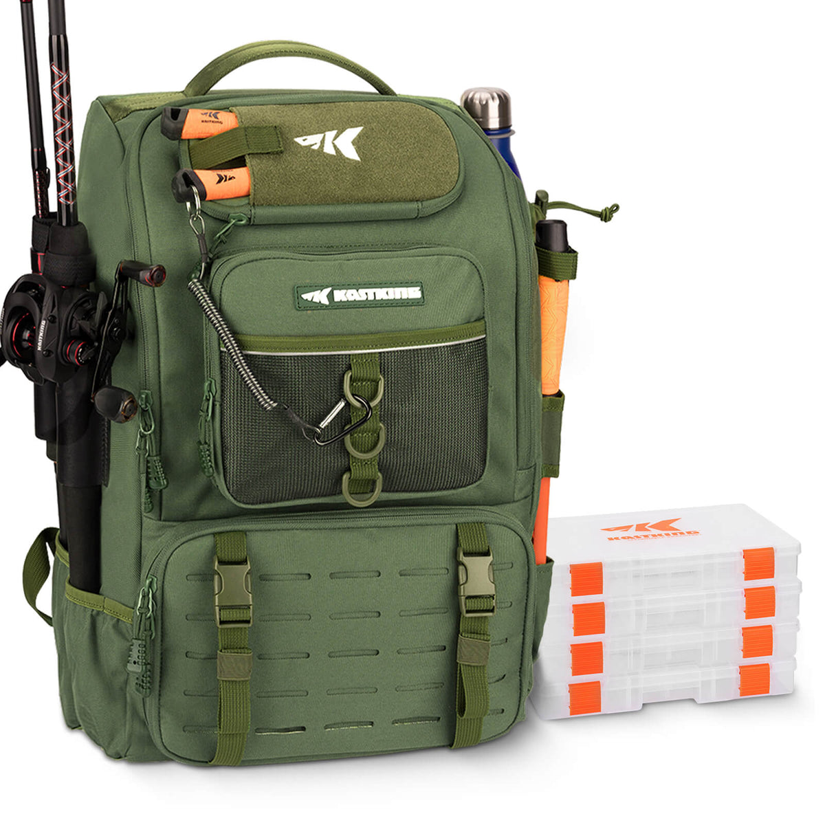 Fishing Backpack Tackle Bag Sling Bag, Water-Resistant Fishing Backpack  with Rod Holder, Large Fly Fishing Bag for Fishing, Camping, Hiking,  Fishing
