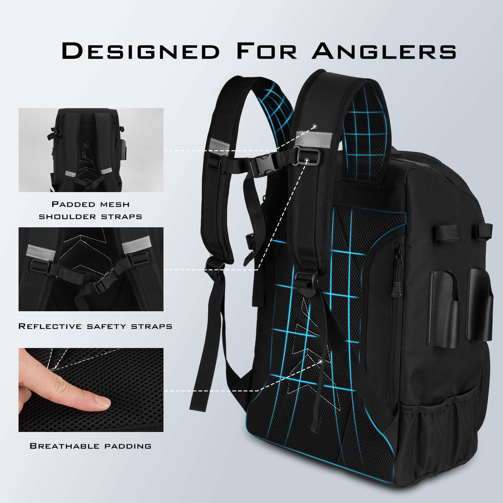 KastKing Day Tripper Backpack Tackle Bag Lure Fishing Multi-Function  Shoulder Bag for Outdoor Travel Waterproof Bike