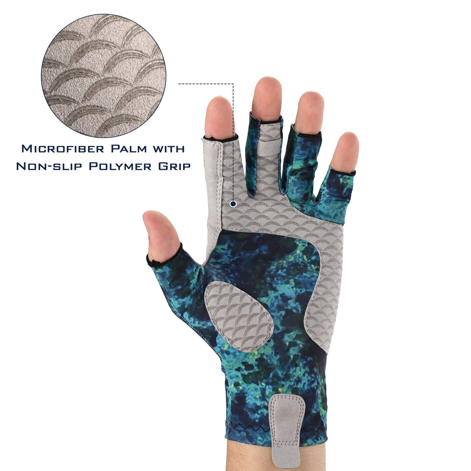 sailfish handschuhe KastKing La Sal Fishing Gloves Large/X-Large / Boulder camo Obsidian