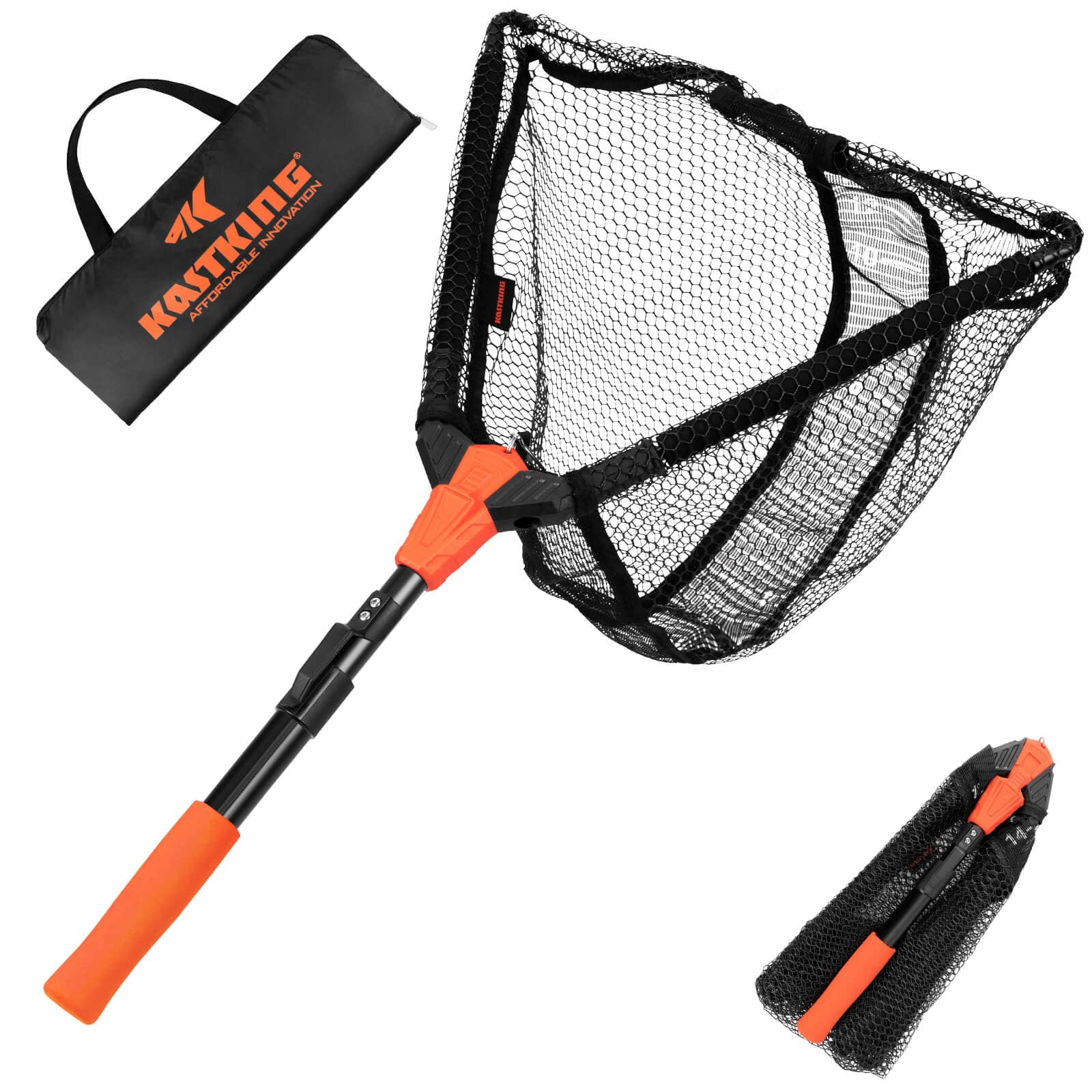 KastKing Brutus Fishing Net, Fish Landing Net, Lightweight & Portable  Fishing Net with Soft EVA Foam Handle, Holds up to 44lbs/20KG,  Fish-Friendly Mesh for a Safe Release, Silicone L : : Pet