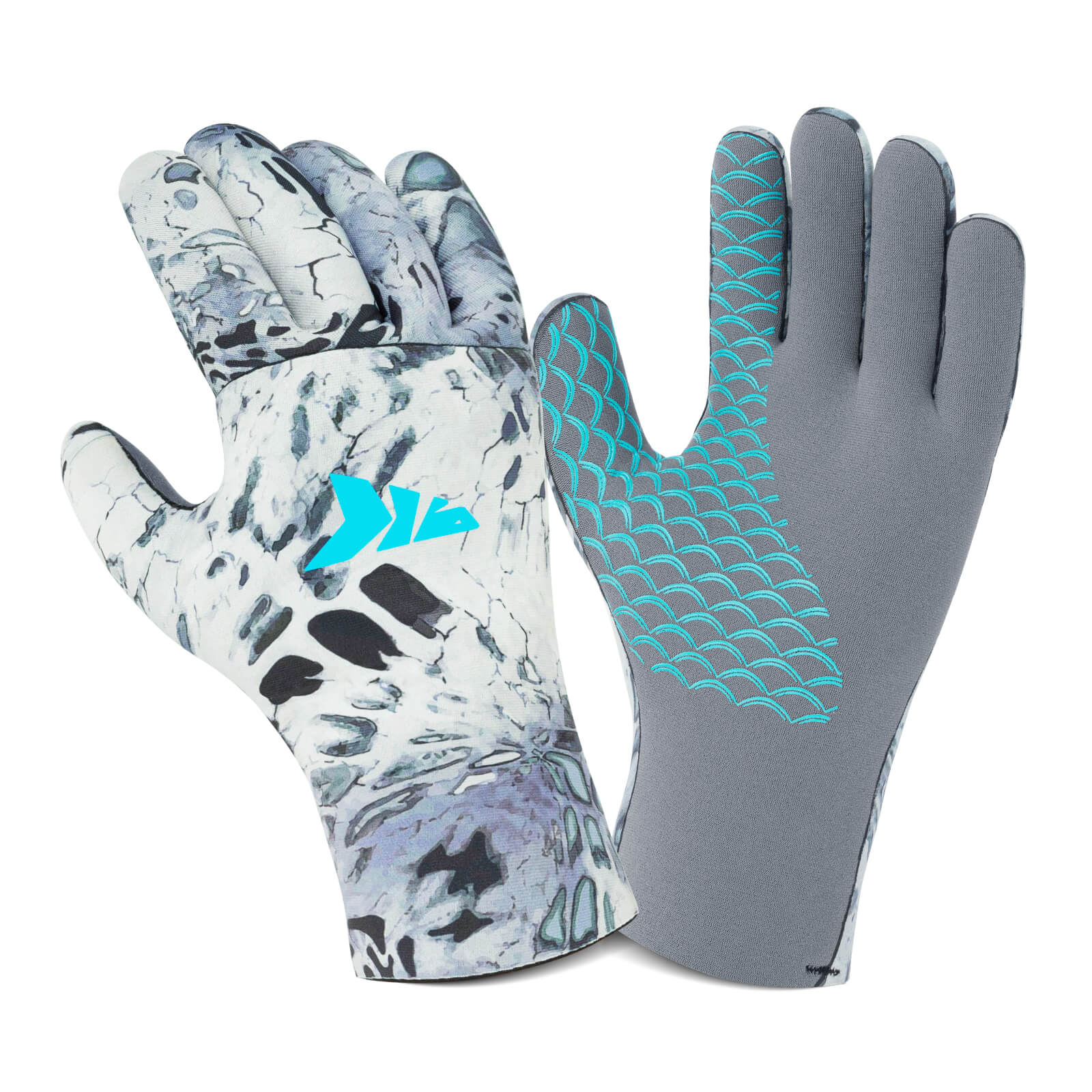 KastKing IceRiver Fishing Gloves - Prym1 Silver Mist / XX-Large