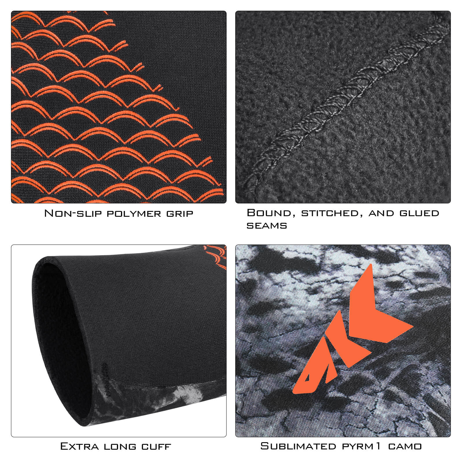 Neoprene Fishing Gloves (Lightweight Waterproof) Camouflage pattern