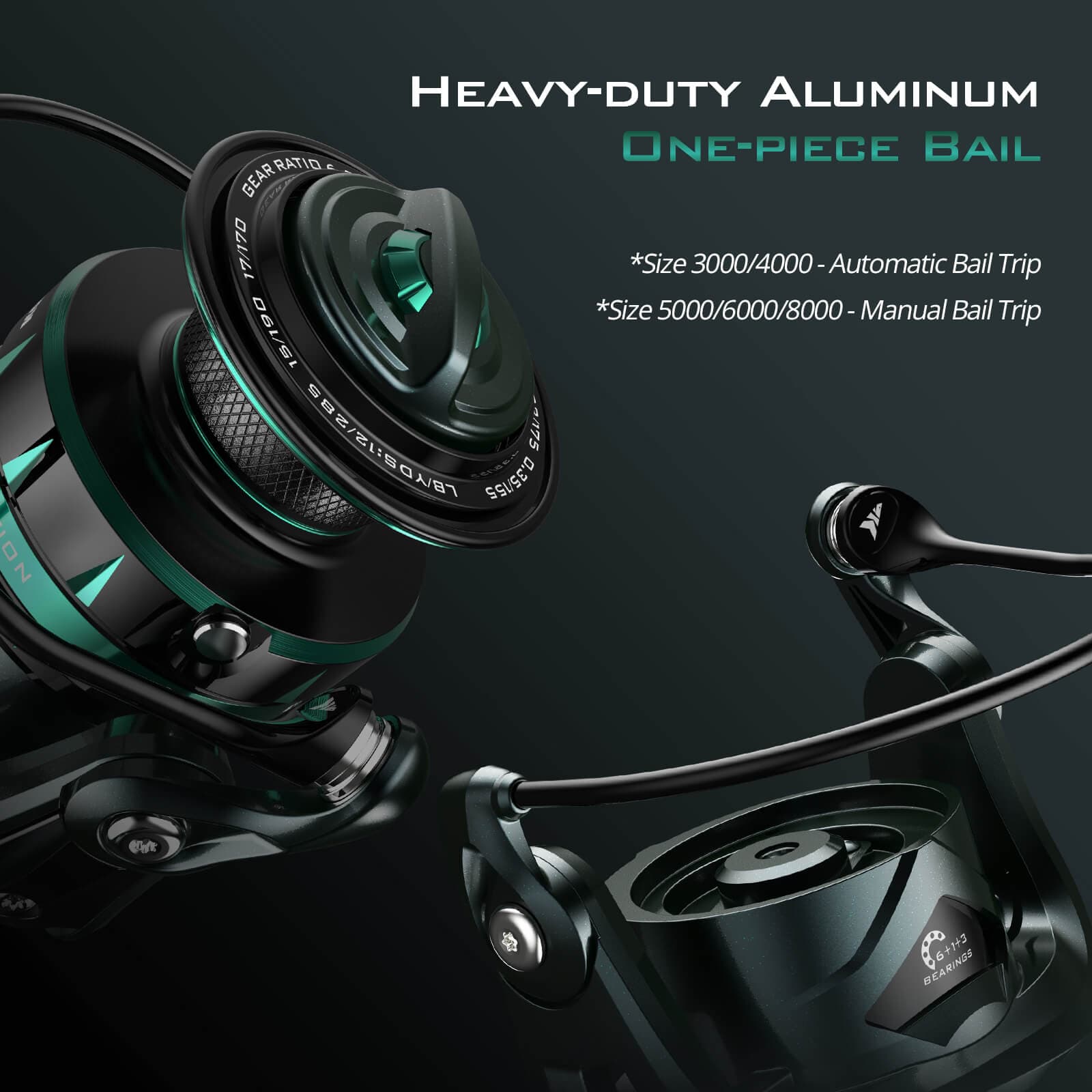 KastKing Kapstan Elite High Speed Saltwater Spinning Reel 8000/Manual Bail / 4.9:1