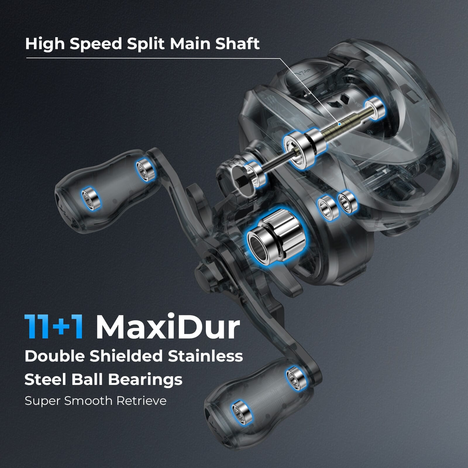 7.1:1 Gear Ratio Reel KastKing Centron Lite Baitcasting Reel - 5+1 Bearings, 7.1:1 Gear Ratio, 15.4 Lb Drag Fishing Reels 7.1:1 Gear Ratio Reel KastKing Centron Lite Baitcasting Reel - 5+1 Bearings, 7.1:1 Gear Ratio, 15.4 Lb Drag Fishing Reels
