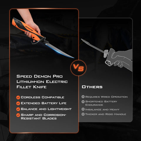 KastKing Speed Demon Pro Lithium-ion Electric Fillet Knife-Guide Pack