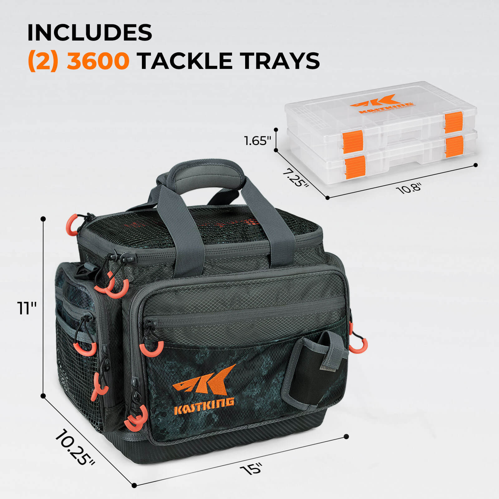 KastKing Fishing Tackle Bags with 2 Tackle Boxes