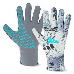 KastKing IceRiver Waterproof Fishing Gloves - Silver Mist