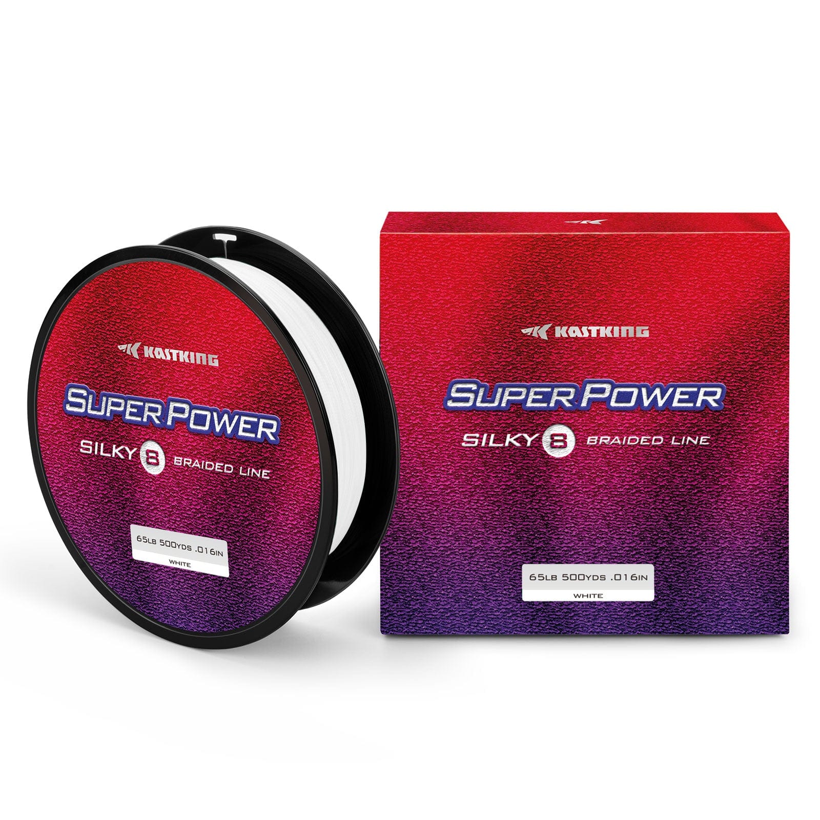 purple braided fishing line KastKing SuperPower Silky8 Braided Line
