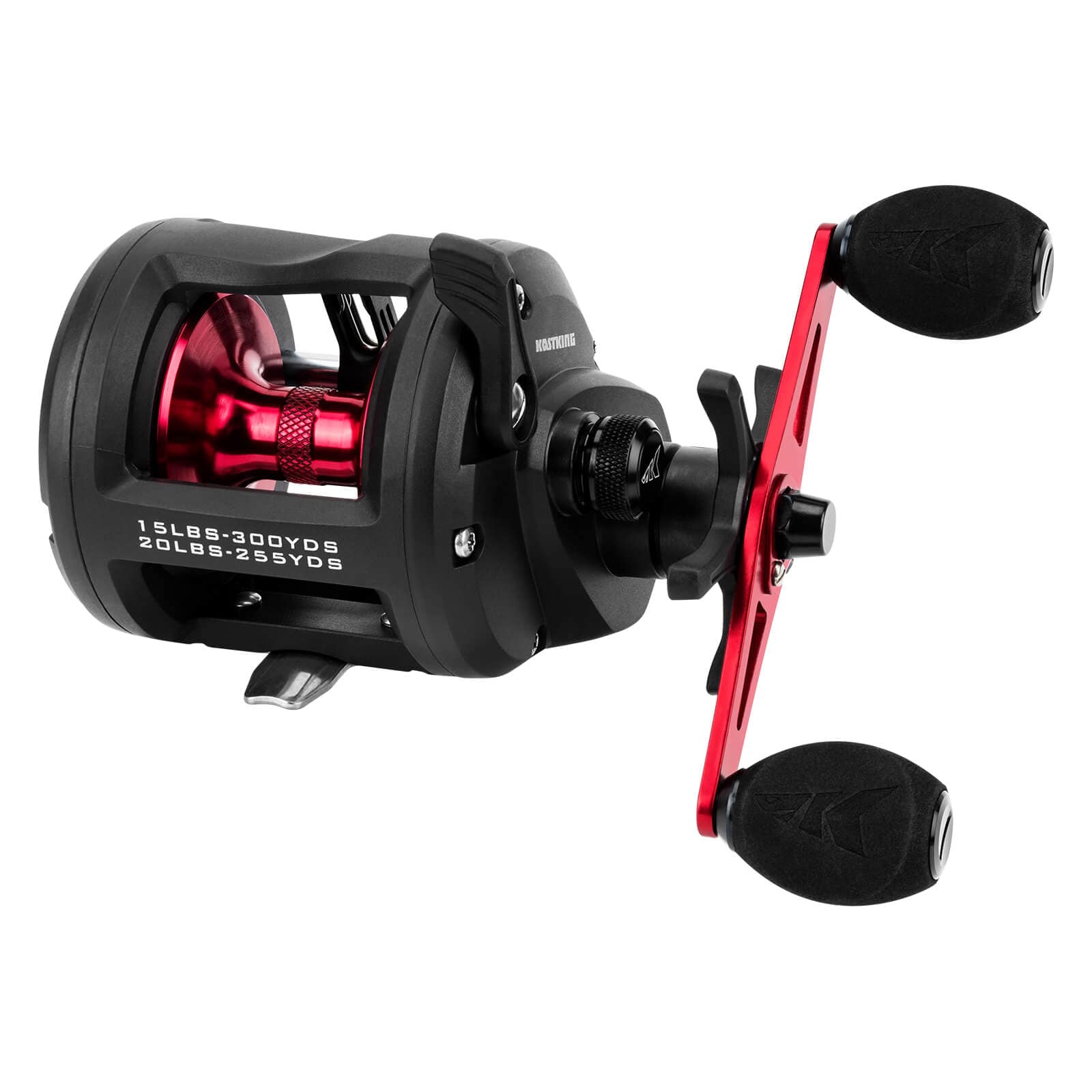 Saltwater Trolling Fishing Reel Right Hand Retrieve, 3 Bearings, 30.9 Lbs Drag, Black Saltwater Trolling Fishing Reel Right Hand Retrieve, 3 Bearings, 30.9 Lbs Drag, Black