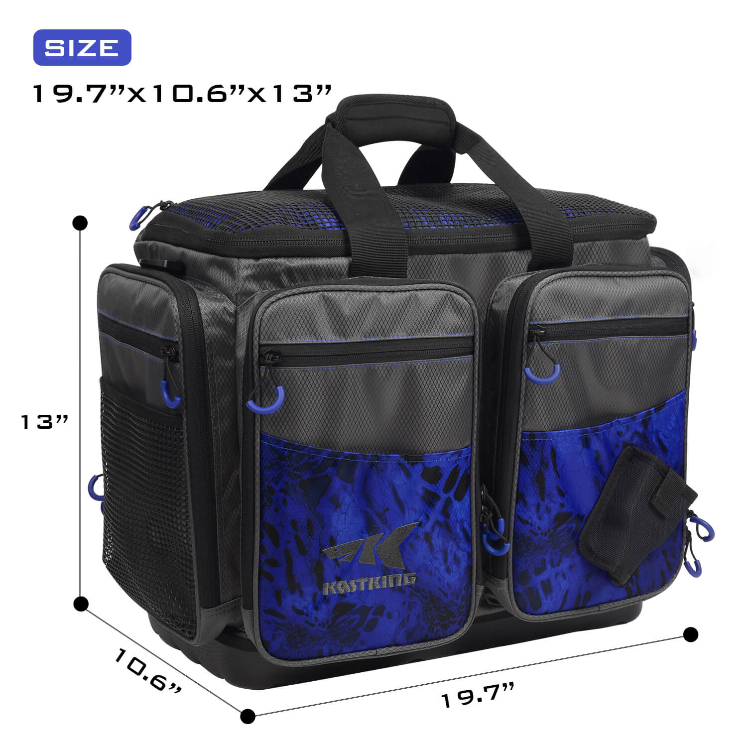 Fishing Tackle Bag Water-Resistant Fishing Lure Reel Storage Bag Fishing Gear Accessories Carry Bag Case, Size: Large