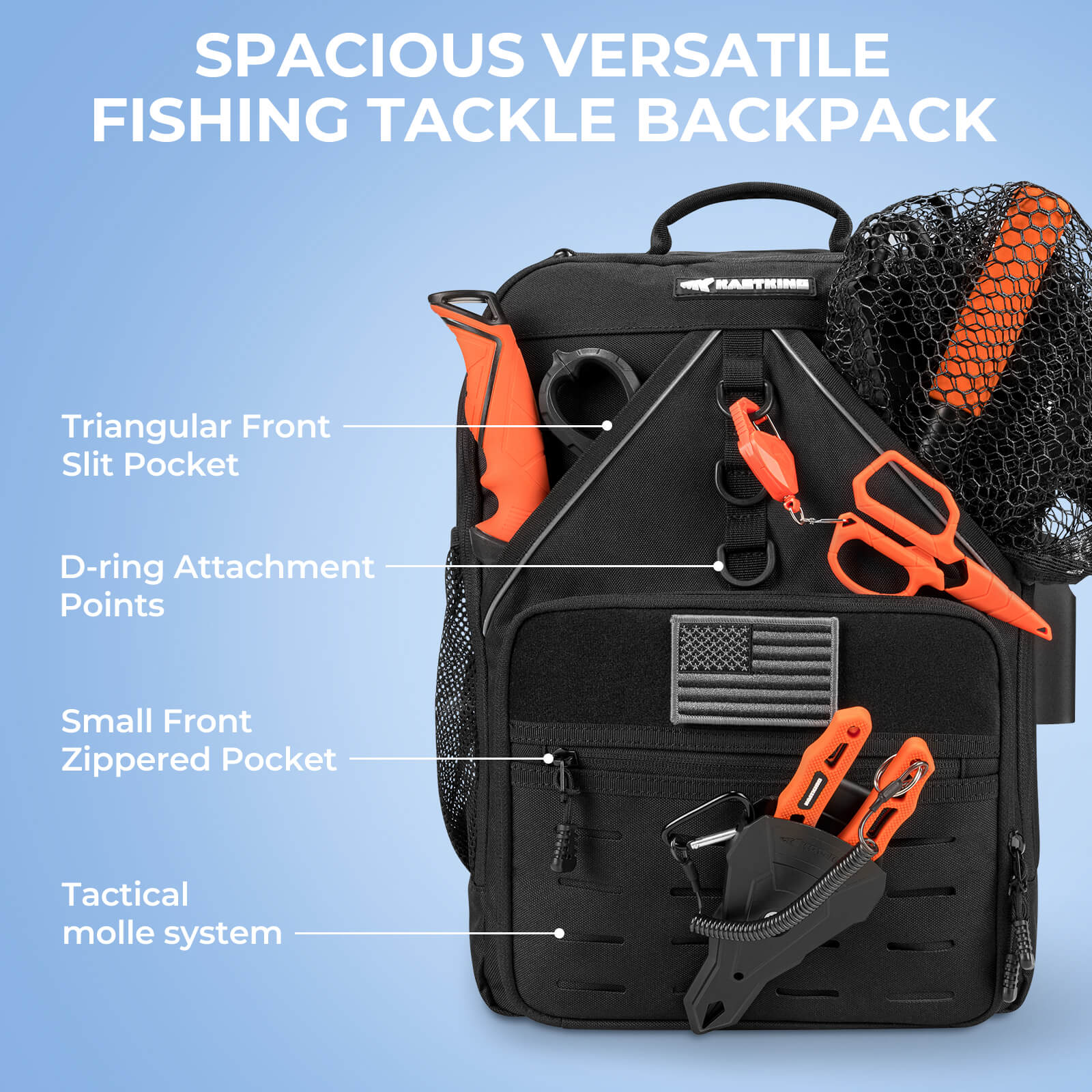 Kastking Karryall Medium Fishing Tackle Daily Backpack