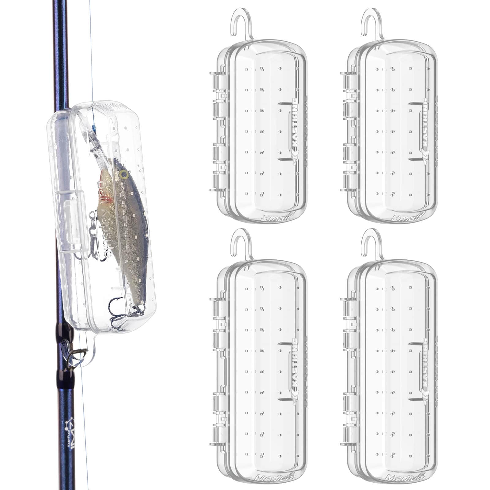 compact fishing lure cases KastKing Bait Kapsule Fishing Lure Cover 2 Large + 1 Jumbo