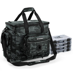 KastKing BaitSpace Fishing Tackle Bag with 4 Tackle Boxes