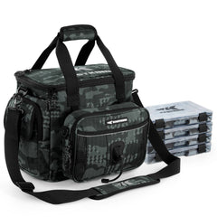 KastKing BaitSpace Fishing Tackle Bag with 4 Tackle Boxes