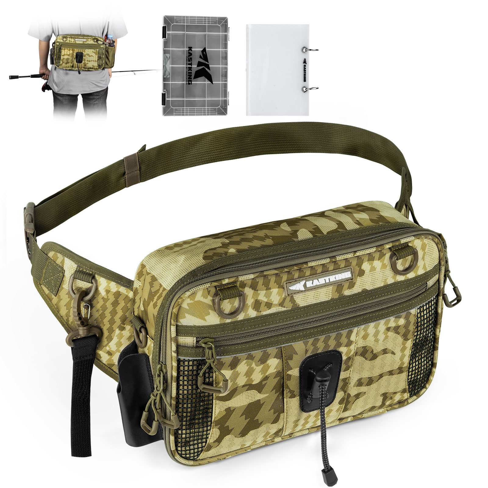 KastKing BaitSpace Waist Bag with 1 Tackle Box
