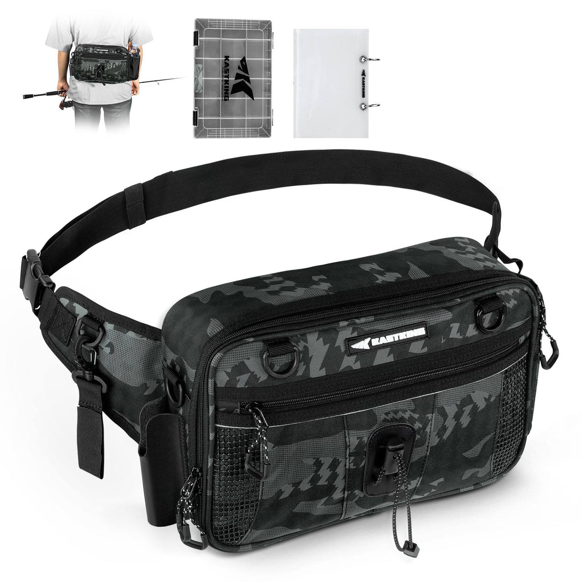 KastKing BaitSpace Waist Bag with 1 Tackle Box
