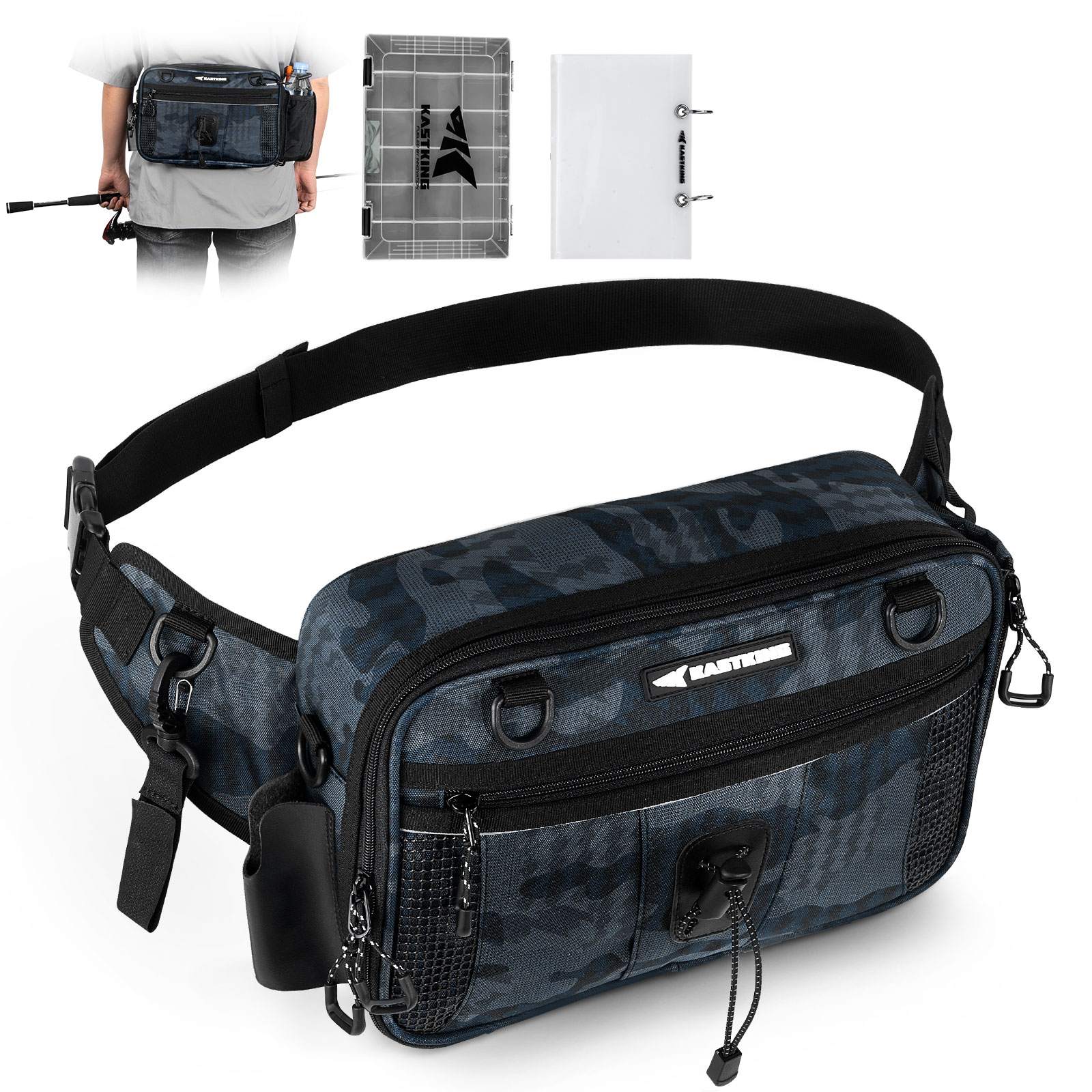 KastKing BaitSpace Waist Bag with 1 Tackle Box