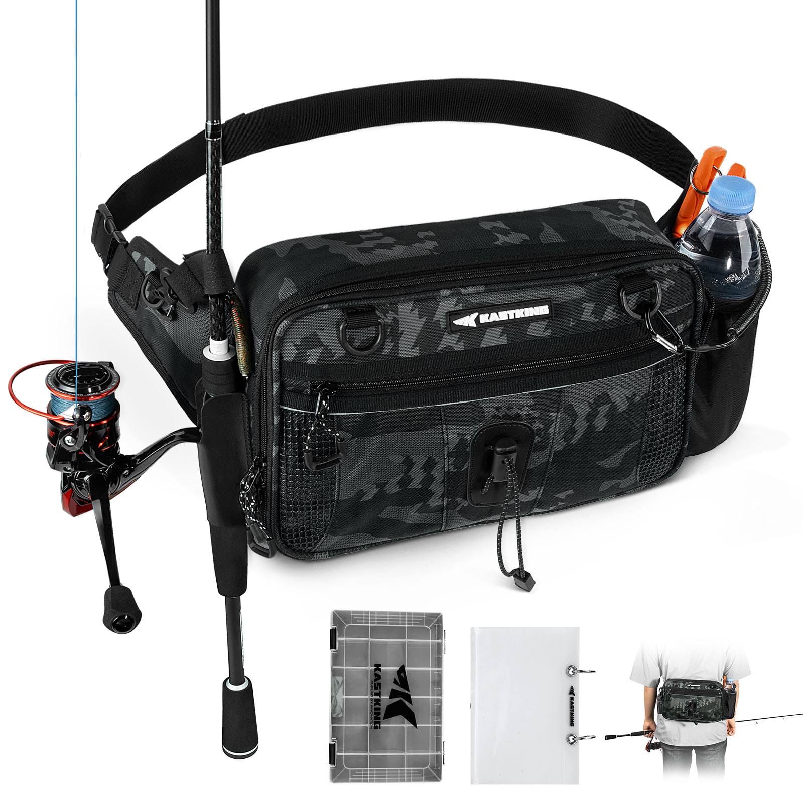 KastKing BaitSpace Waist Bag with 1 Tackle Box KastKing BaitSpace Waist Bag with 1 Tackle Box