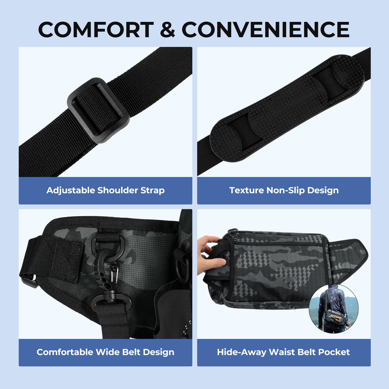 belt tackle bag KastKing BaitSpace Waist Bag with 1 Tackle Box