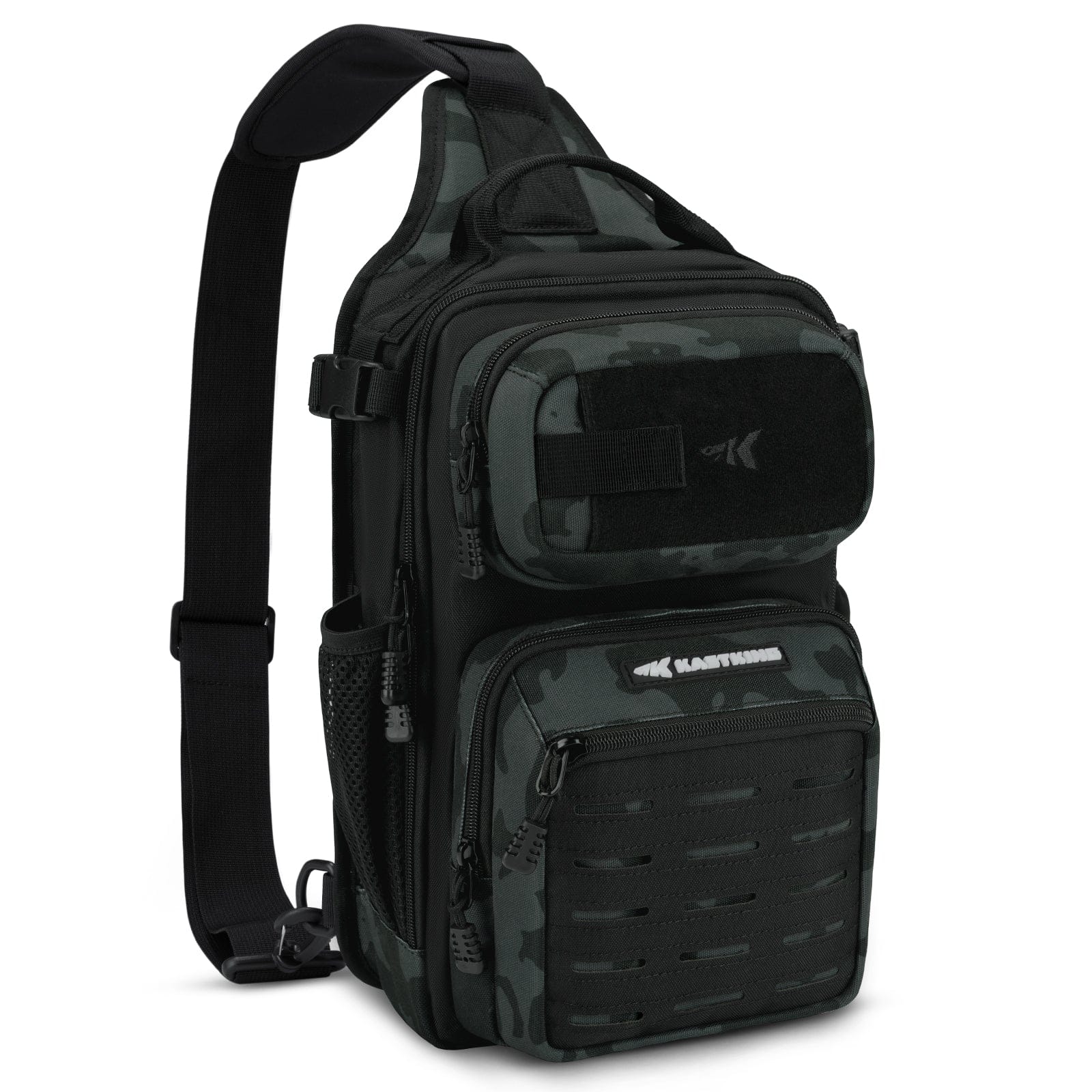 best sling tackle bag KastKing BlowBak Tactical Fishing Sling Tackle Storage Bag Standard (Crossbody Only) / 8.3''*6.3''*14.5'' / Holds (2) 3600 Box / Green