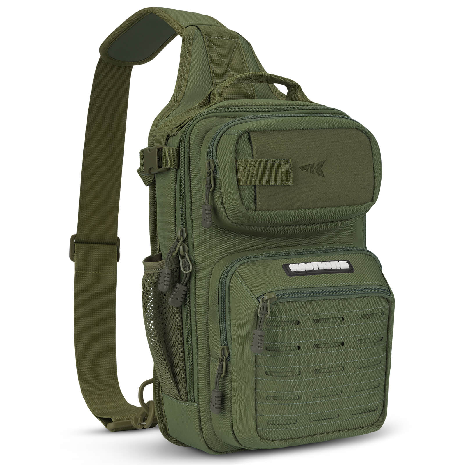best small tackle sling bag KastKing BlowBak Tactical Fishing Sling Tackle Storage Bag Standard (Crossbody Only) / 8.3''*6.3''*14.5'' / Holds (2) 3600 Box / Green
