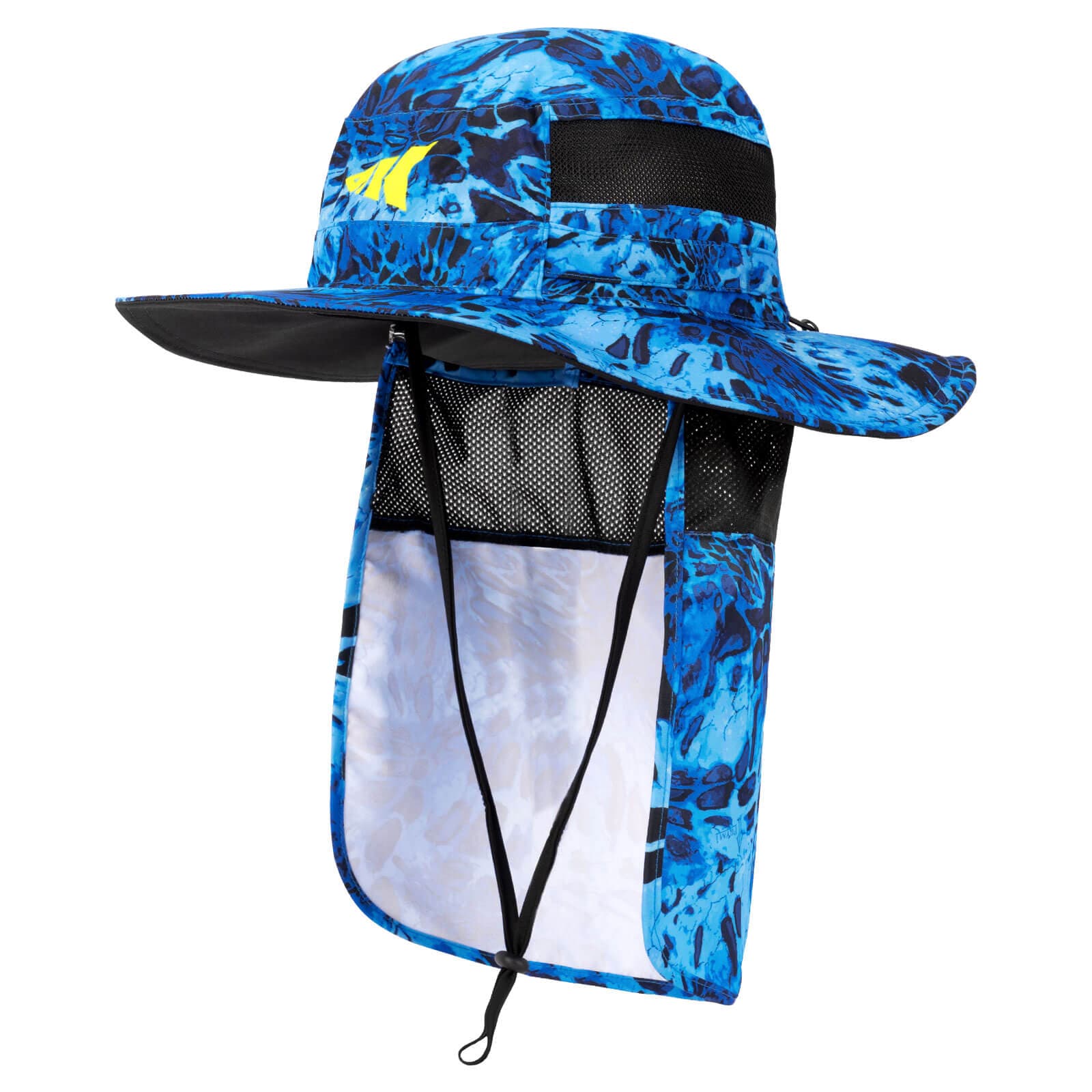 KastKing UPF 50 Boonie Hat Fishing Hat with Removable Neck Shield - Prym1  Shoreline / Yellow