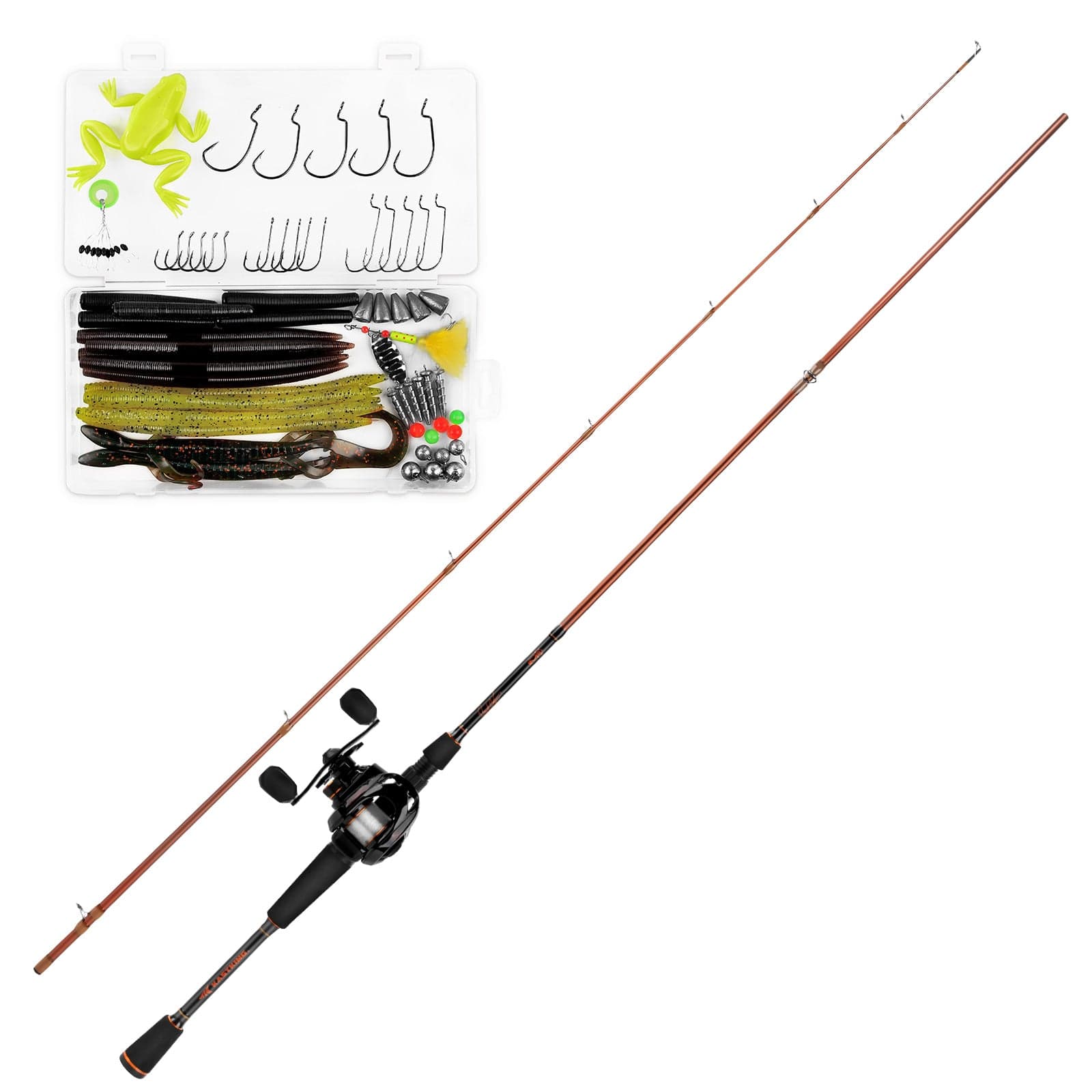 KastKing Brent Chapman Casting Rod and Reel Combo with Tackle Kit