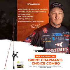 KastKing Brent Chapman Casting Rod and Reel Combo with Tackle Kit