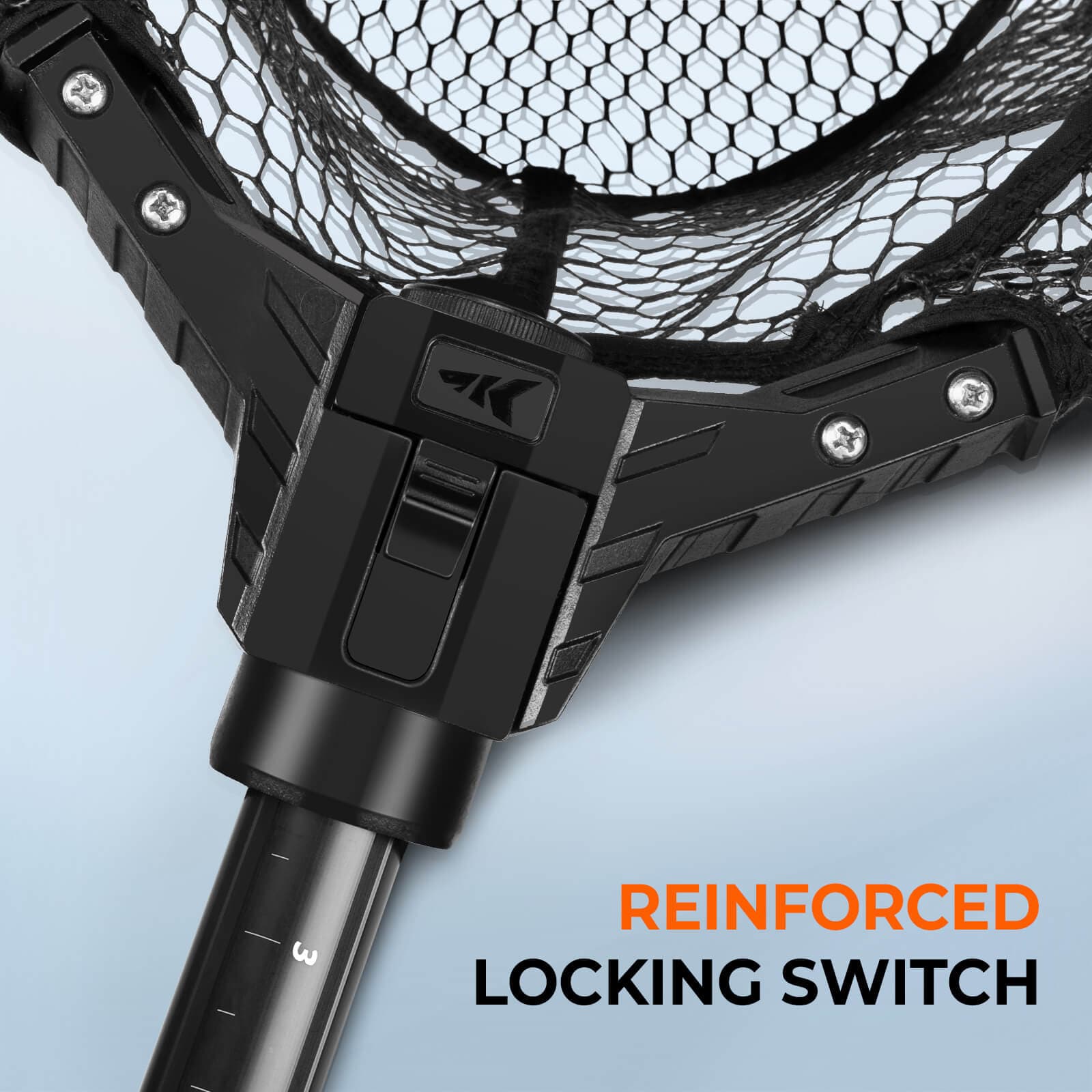 extendable net for fishing streams KastKing Folding Landing Net With Boat Hook, Foldable, Extendable, Lightweight & Strong, Multi-Functional Built-in Boat Hook, Non-Slip & Bright Orange