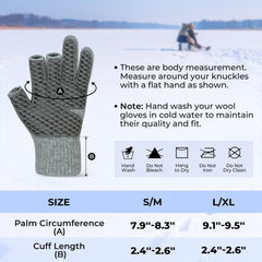 KastKing Bully Wooly 3-Cut Fingerless Wool Fishing Gloves