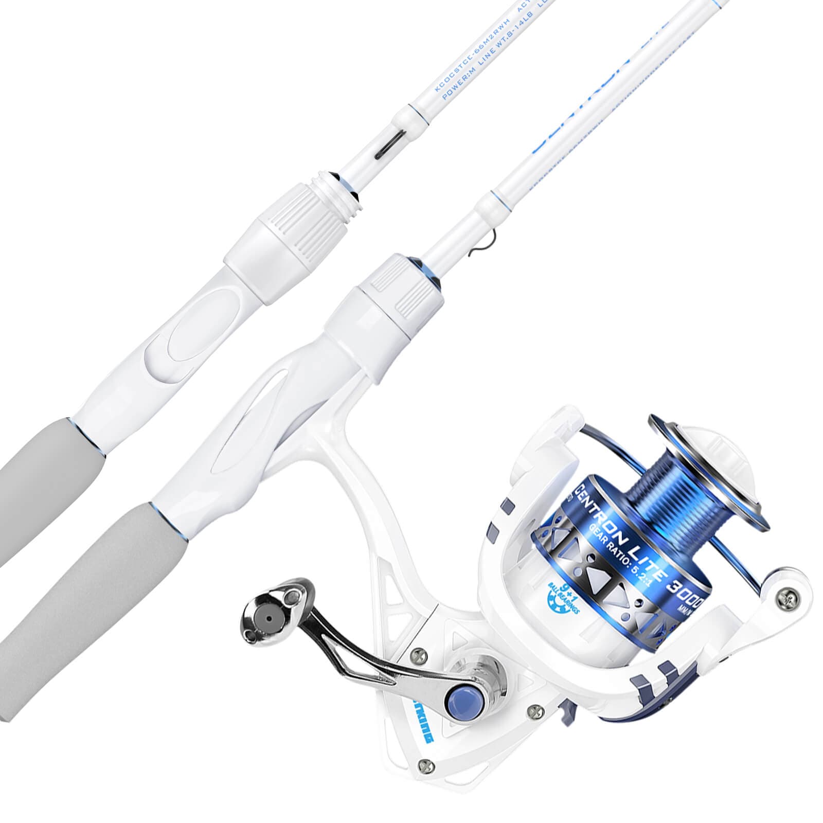 KastKing Centron Lite Spinning Rod and Reel Combo - 6'0/Moderate  Fast-Medium Light-2pcs/2000 Reel