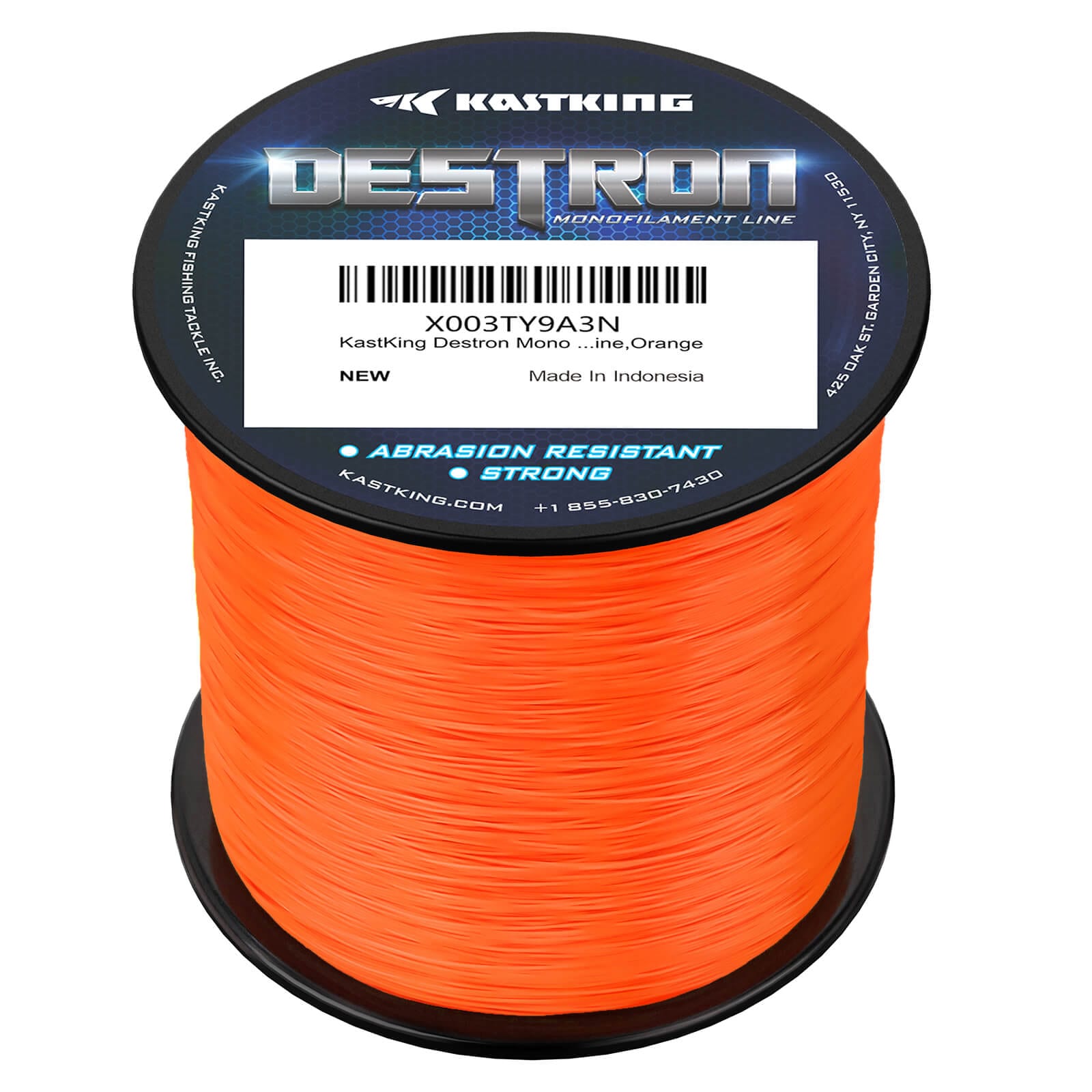 KastKing Destron ¼ LB Monofilament Fishing Line - Orange / 8 LB/3191 YDS