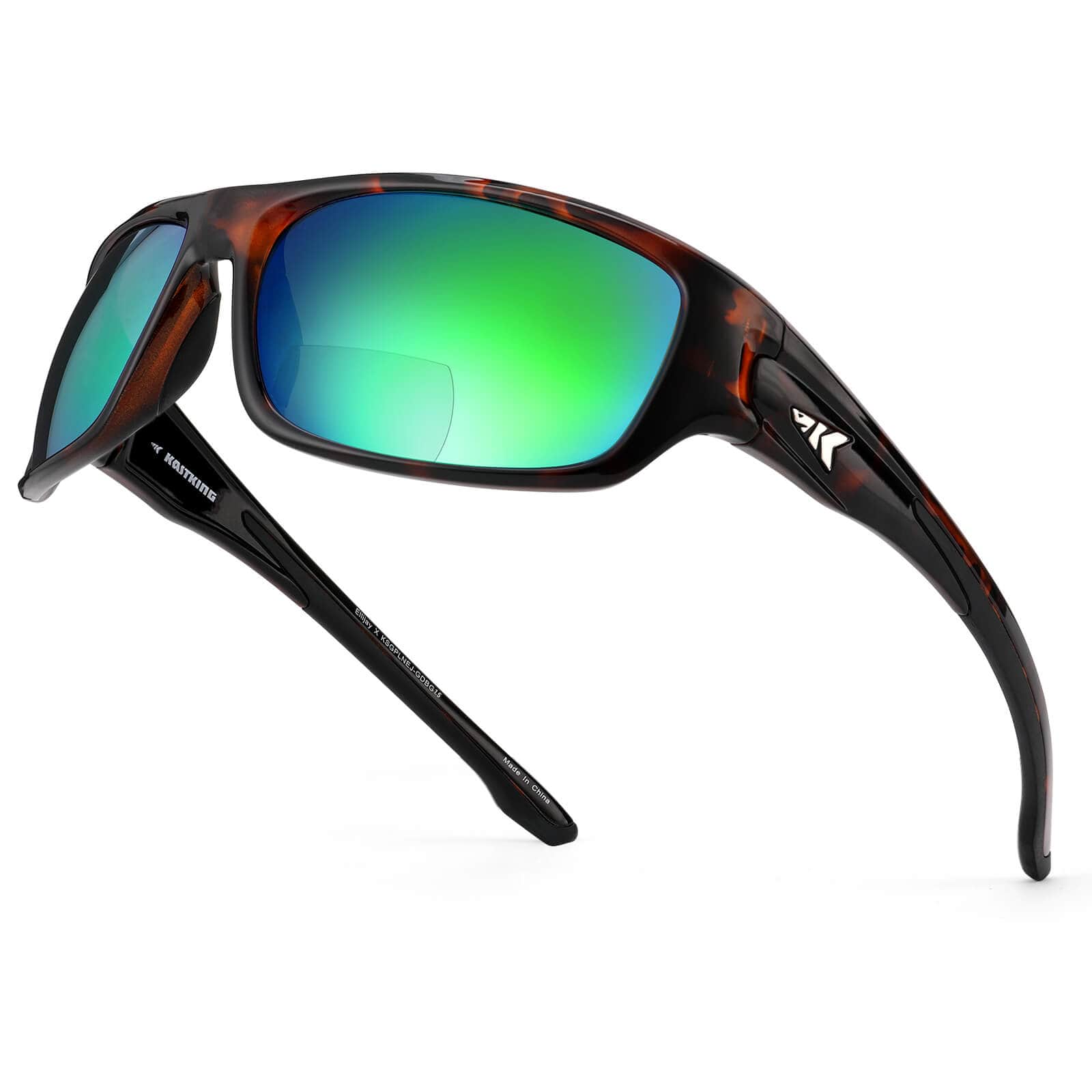 KastKing Ellijay Bifocal Polarized Sunglasses, Bi-Focal x1.5 x2.0 x2.5  Magnifications, Wrap Sport Reader Sunglasses Matte Black Frame, Smoke Lens  Bifocal +2.00