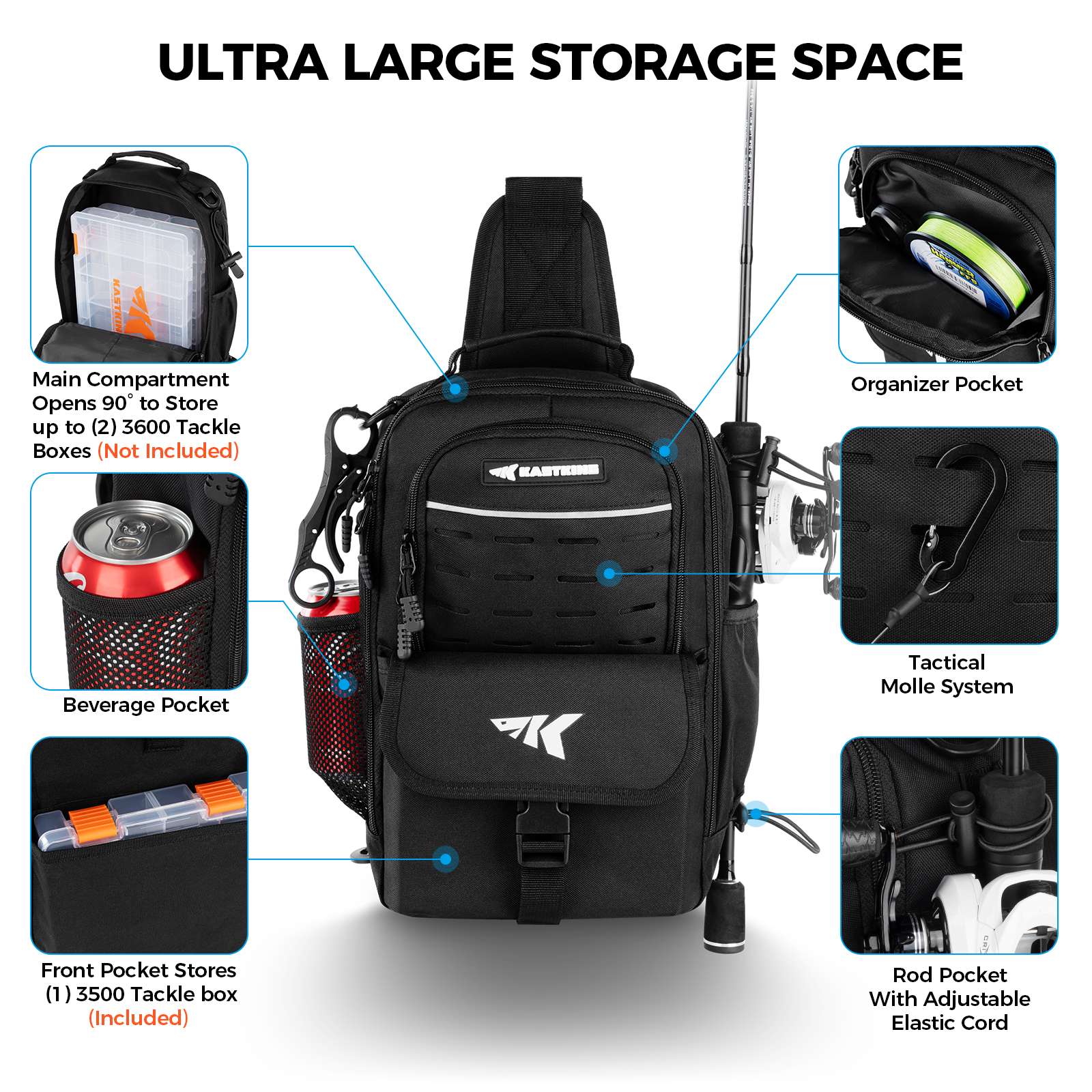 KastKing Everyday Essential Fishing Backpack & Tool Set