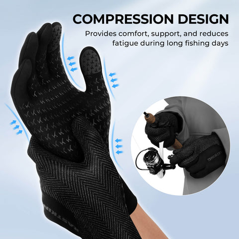 KastKing Grip Logic Full Finger Compression Glove Liners,Micro-Seam ...