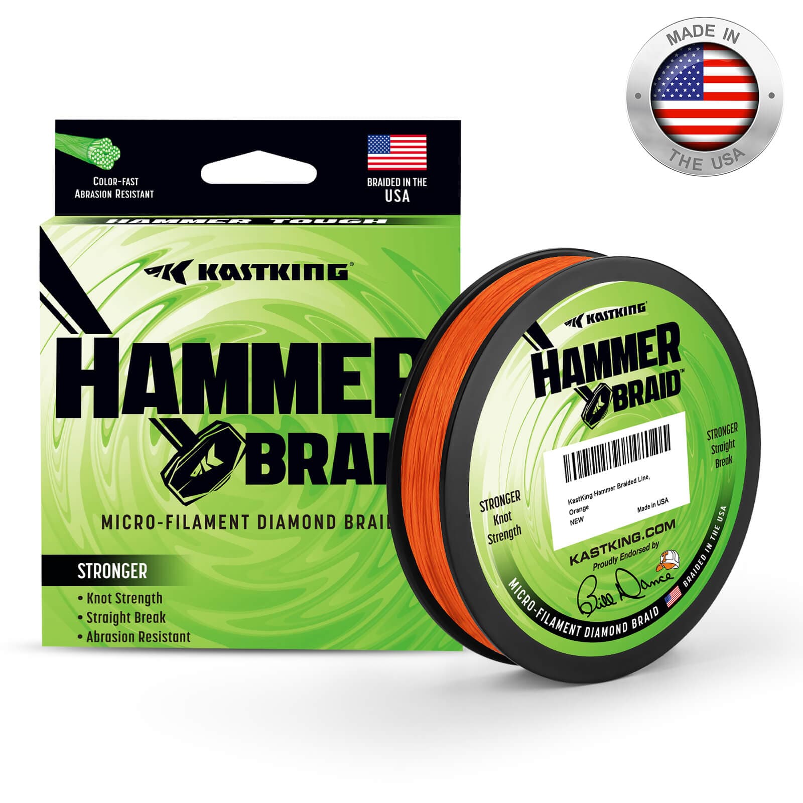 KastKing Hammer Braided Fishing Line Chartreuse / 150 Yds / 65 lb KastKing Hammer Braided Fishing Line Chartreuse / 150 Yds / 65 lb
