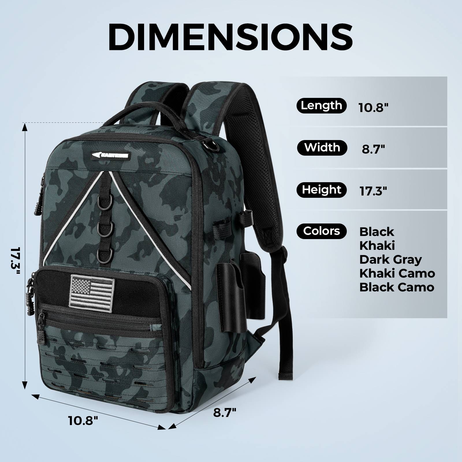 camo fishing tackle bags Sougayilang Backpack Waterproof Tackle Bag Storage with 4 Trays Tackle Box, Camouflage Backpack With 4 Trays, Modern : Sports & Outdoors a padded handle Fly Fishing Small Soft Tackle