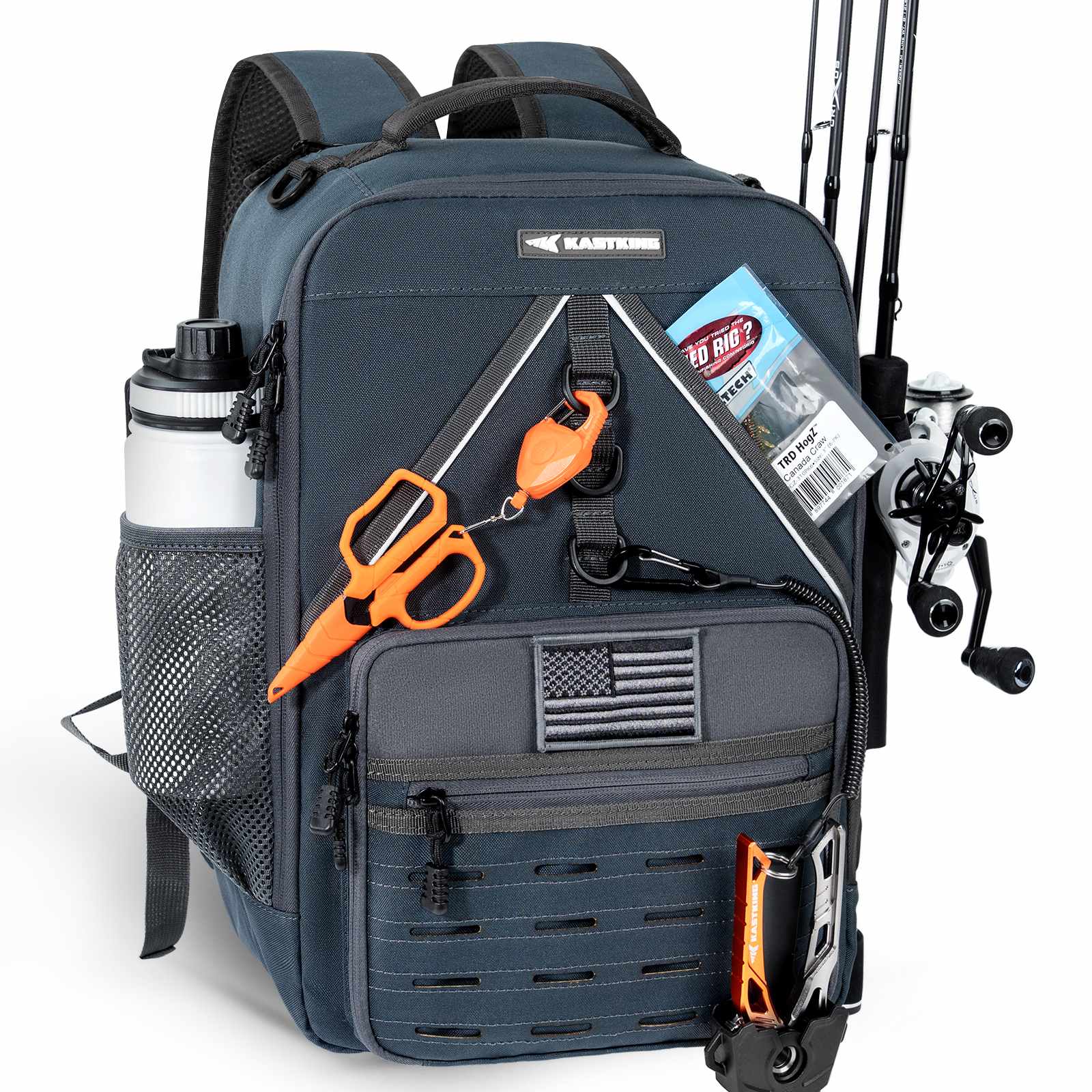 backpack baitcasting rod KastKing KarryAll KastMate Fishing Tackle Backpack